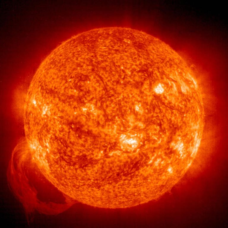 leuchtende Korona der Sonne (Foto: dpa Bildfunk, Foto: A3077 epa afp Nasa)