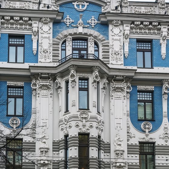Kunstvollen Jugendstil-Häuser in Riga (Foto: Colourbox)
